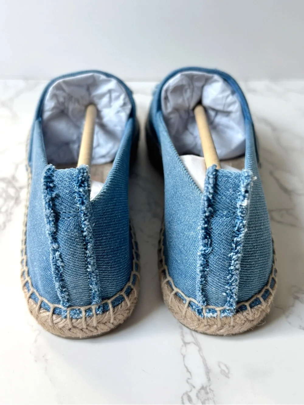 New Tory Burch Women’s Denim Espadrille Flats Size 8.5 M - Picture 4 of 10